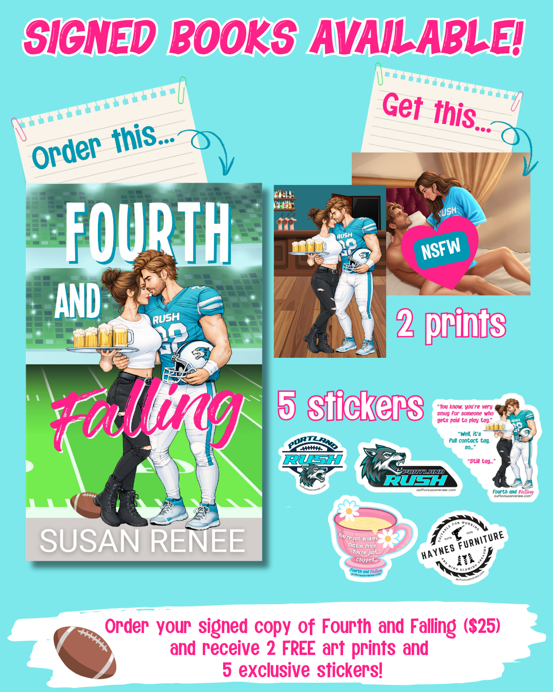 PREORDER signed copy of FOURTH and FALLING w/swag gifts