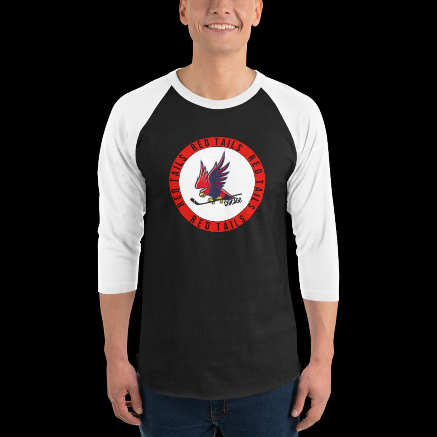 3/4 sleeve raglan shirt